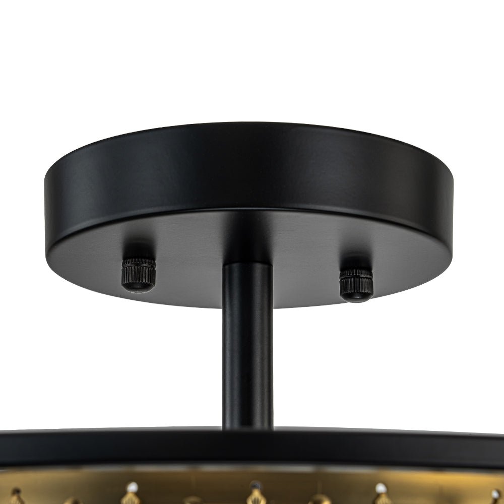 Qvistari Lampada da Soffitto Cristallo Minimalista Semi Flush