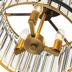 Qvistari Lampada da Soffitto Cristallo Minimalista Semi Flush