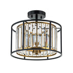 Qvistari Lampada da Soffitto Cristallo Minimalista Semi Flush