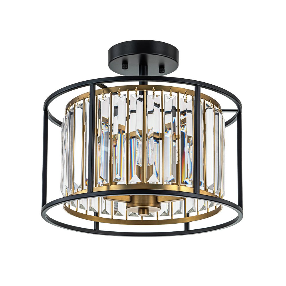 Qvistari Lampada da Soffitto Cristallo Minimalista Semi Flush