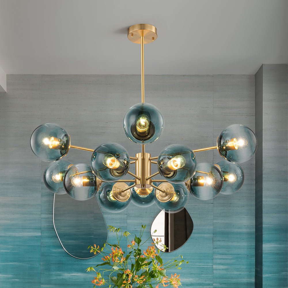 Lampadario in Vetro Sputnik a Livelli Plotur