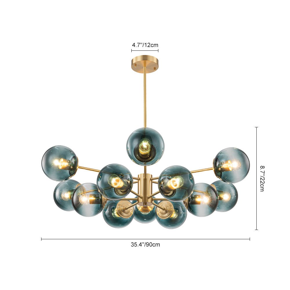 Lampadario in Vetro Sputnik a Livelli Plotur