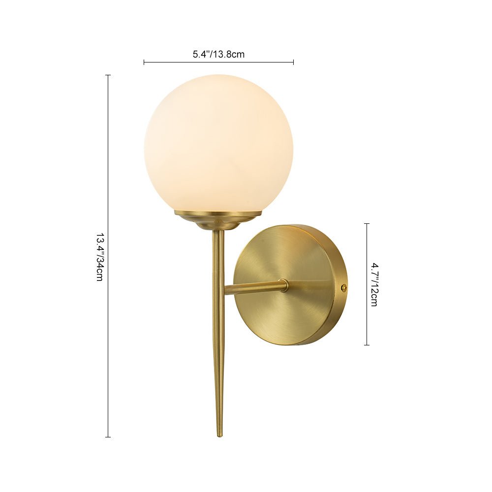 Applique da Parete in Ottone e Vetro Minimalista di Mezzogiorno Aether