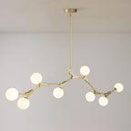 Lampadario Nivero in Vetro a Bolle Lineare