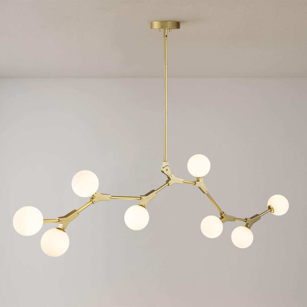 Lampadario Nivero in Vetro a Bolle Lineare