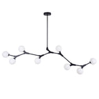 Lampadario Nivero in Vetro a Bolle Lineare