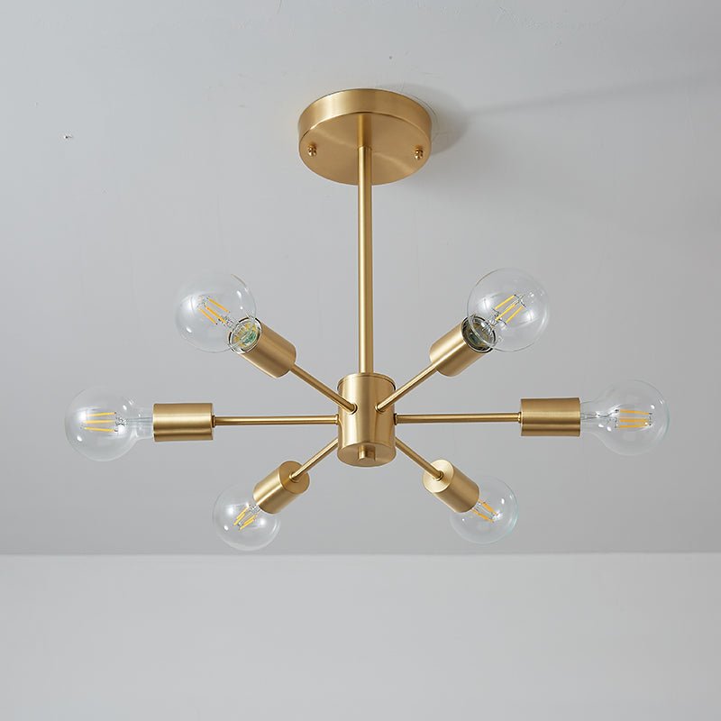 Lampada da soffitto Blikuvo Mid-Century Modern in ottone Sputnik