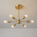Lampada da soffitto Blikuvo Mid-Century Modern in ottone Sputnik