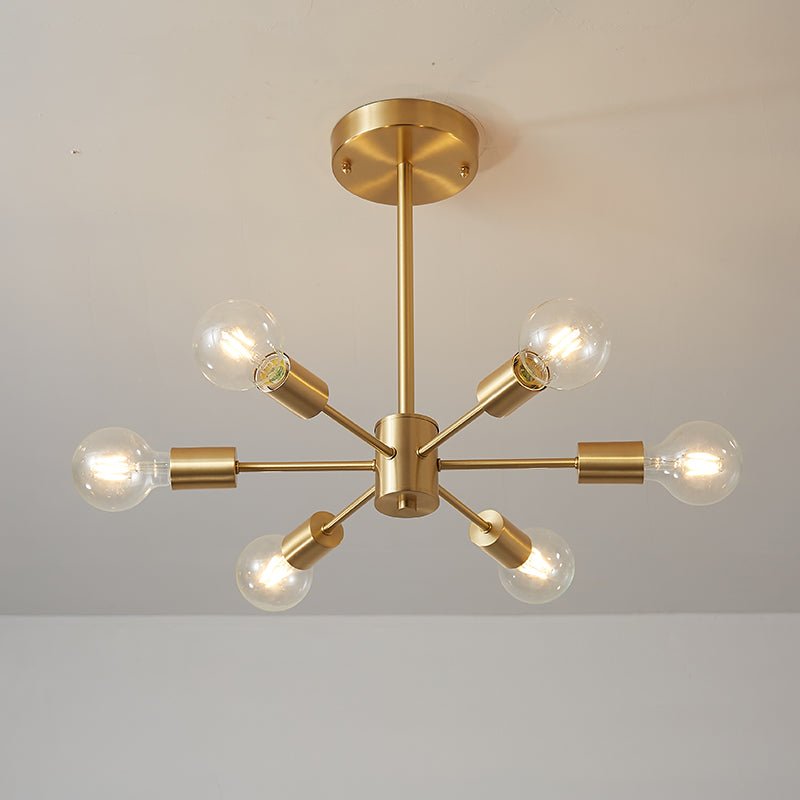 Lampada da soffitto Blikuvo Mid-Century Modern in ottone Sputnik