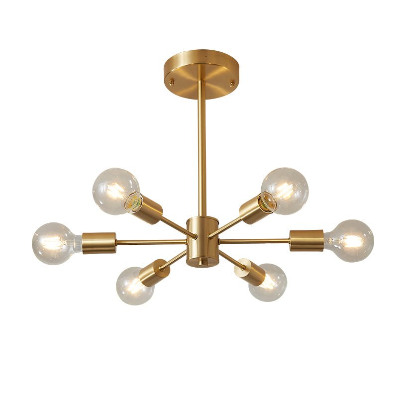 Lampada da soffitto Blikuvo Mid-Century Modern in ottone Sputnik
