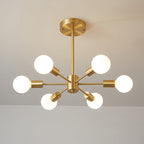 Lampada da soffitto Blikuvo Mid-Century Modern in ottone Sputnik