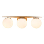 Ildvari Applique da Vanity in Vetro Opalino Mid-Century