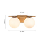 Ildvari Applique da Vanity in Vetro Opalino Mid-Century