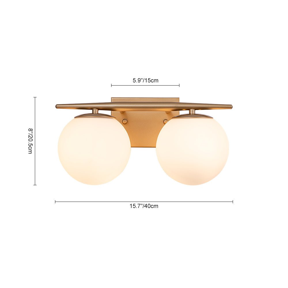 Ildvari Applique da Vanity in Vetro Opalino Mid-Century
