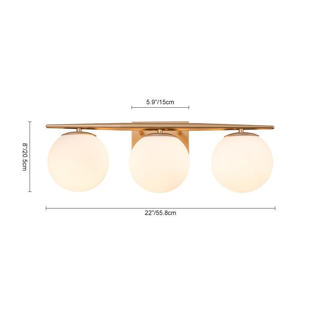 Ildvari Applique da Vanity in Vetro Opalino Mid-Century