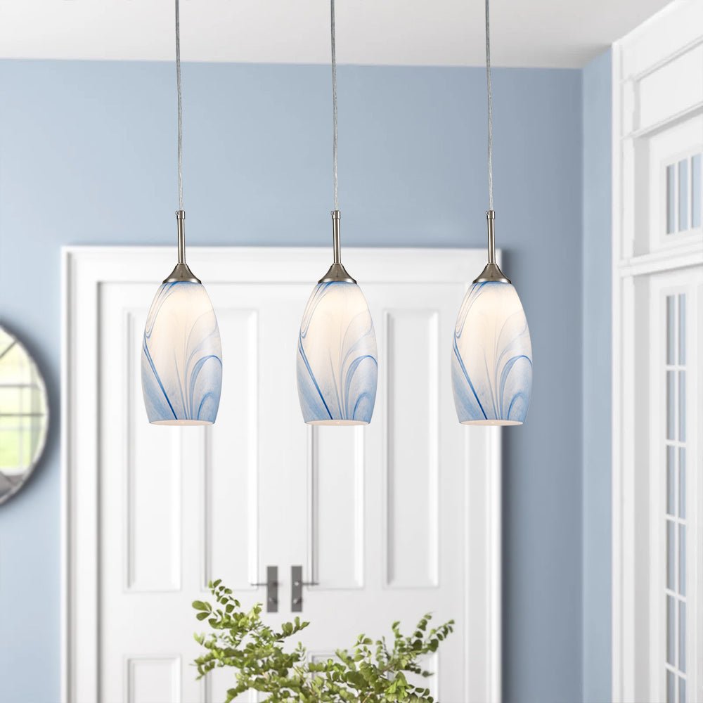 Fljotunix Moderno Lampadario in Vetro Mica