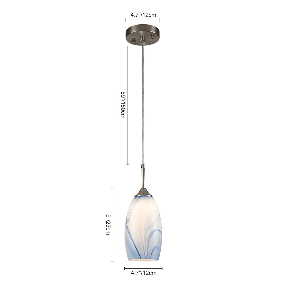 Fljotunix Moderno Lampadario in Vetro Mica