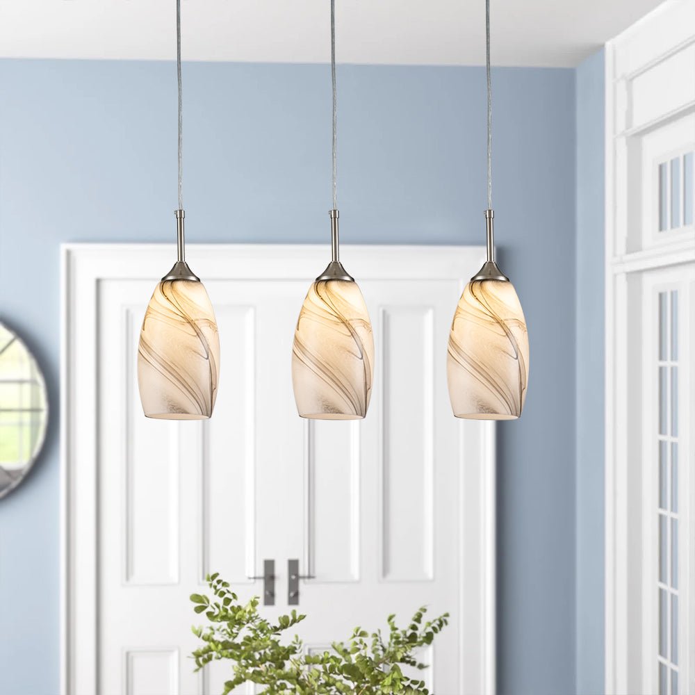 Fljotunix Moderno Lampadario in Vetro Mica