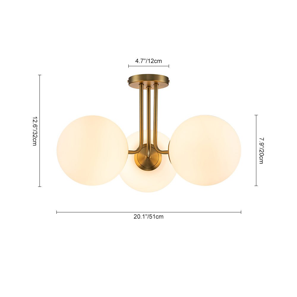 Lampada da soffitto Ombra in vetro opalino moderno