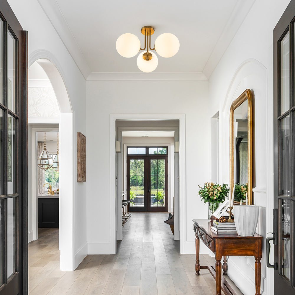 Lampada da soffitto Ombra in vetro opalino moderno