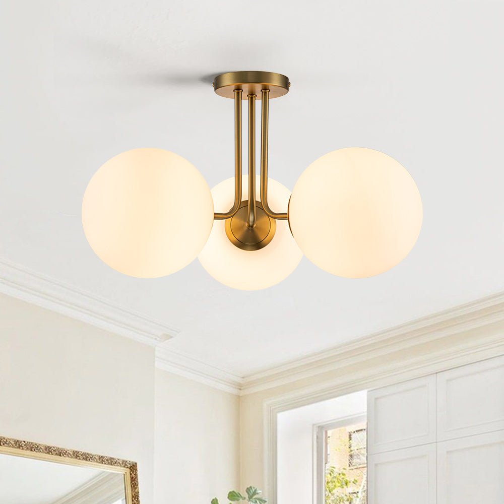 Lampada da soffitto Ombra in vetro opalino moderno