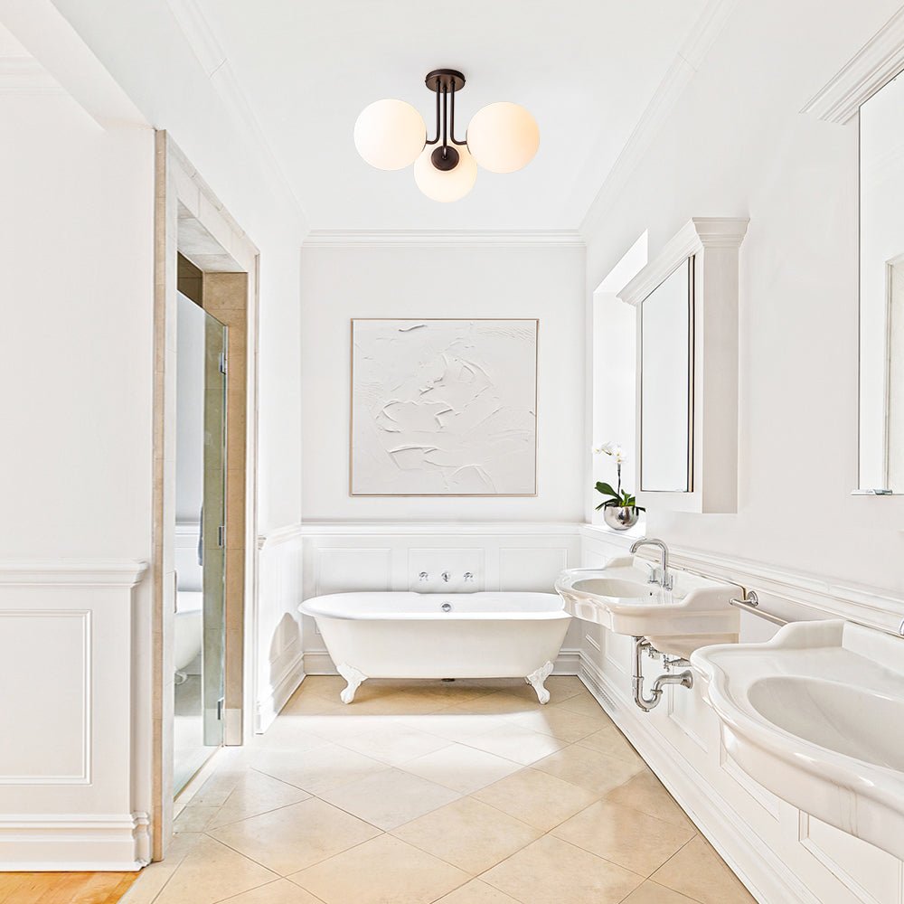 Lampada da soffitto Ombra in vetro opalino moderno