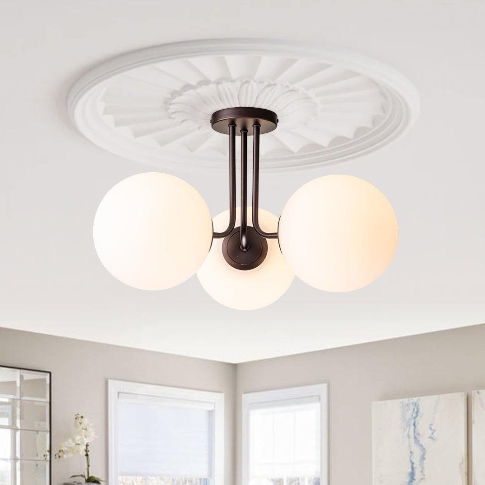 Lampada da soffitto Ombra in vetro opalino moderno