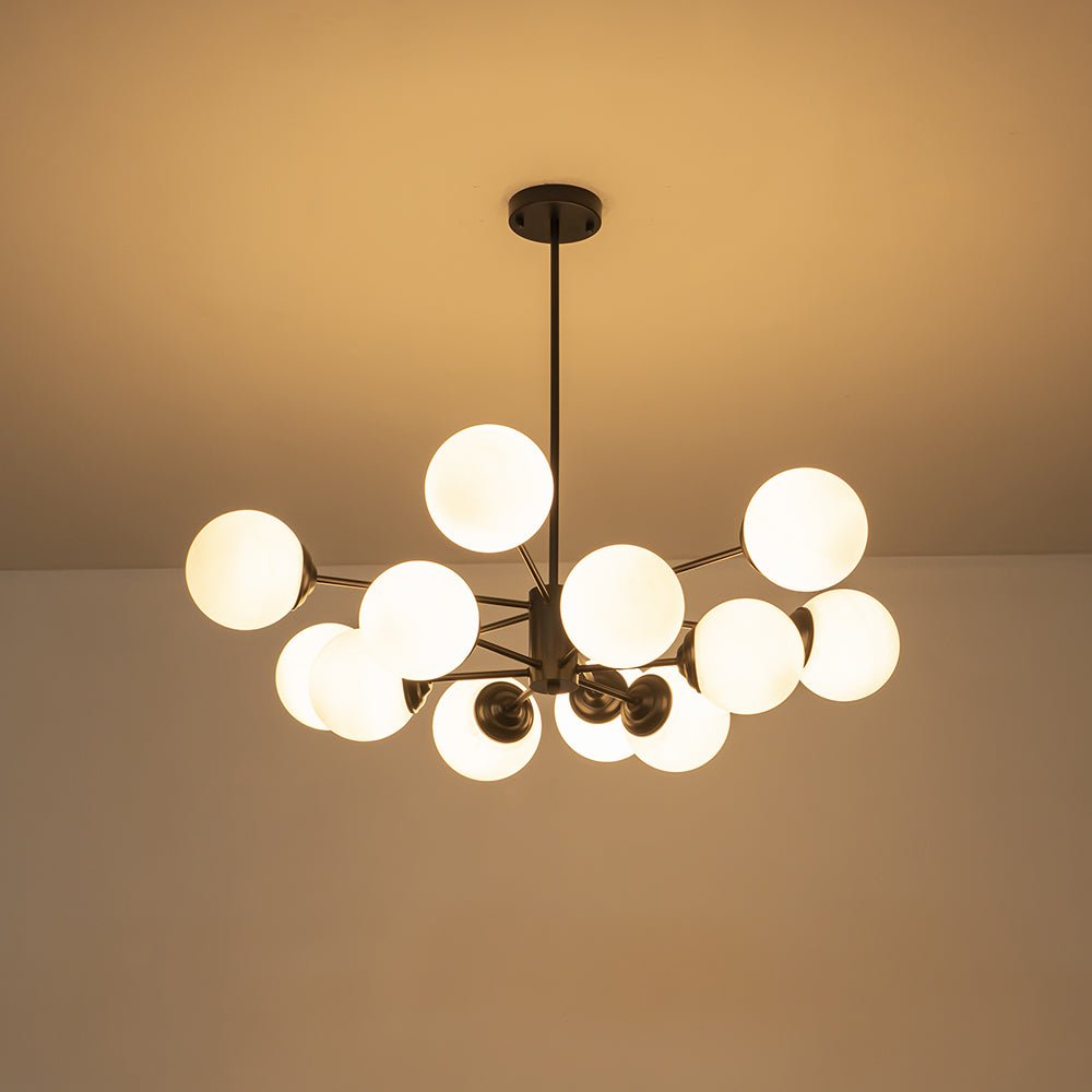 Lampadario Moderno Sputnik in Vetro Opale Fyrsta