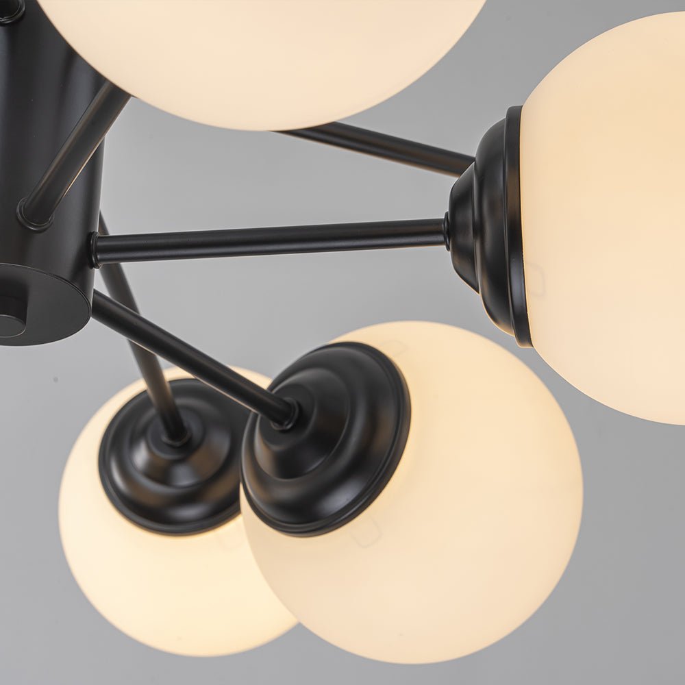 Lampadario Moderno Sputnik in Vetro Opale Fyrsta