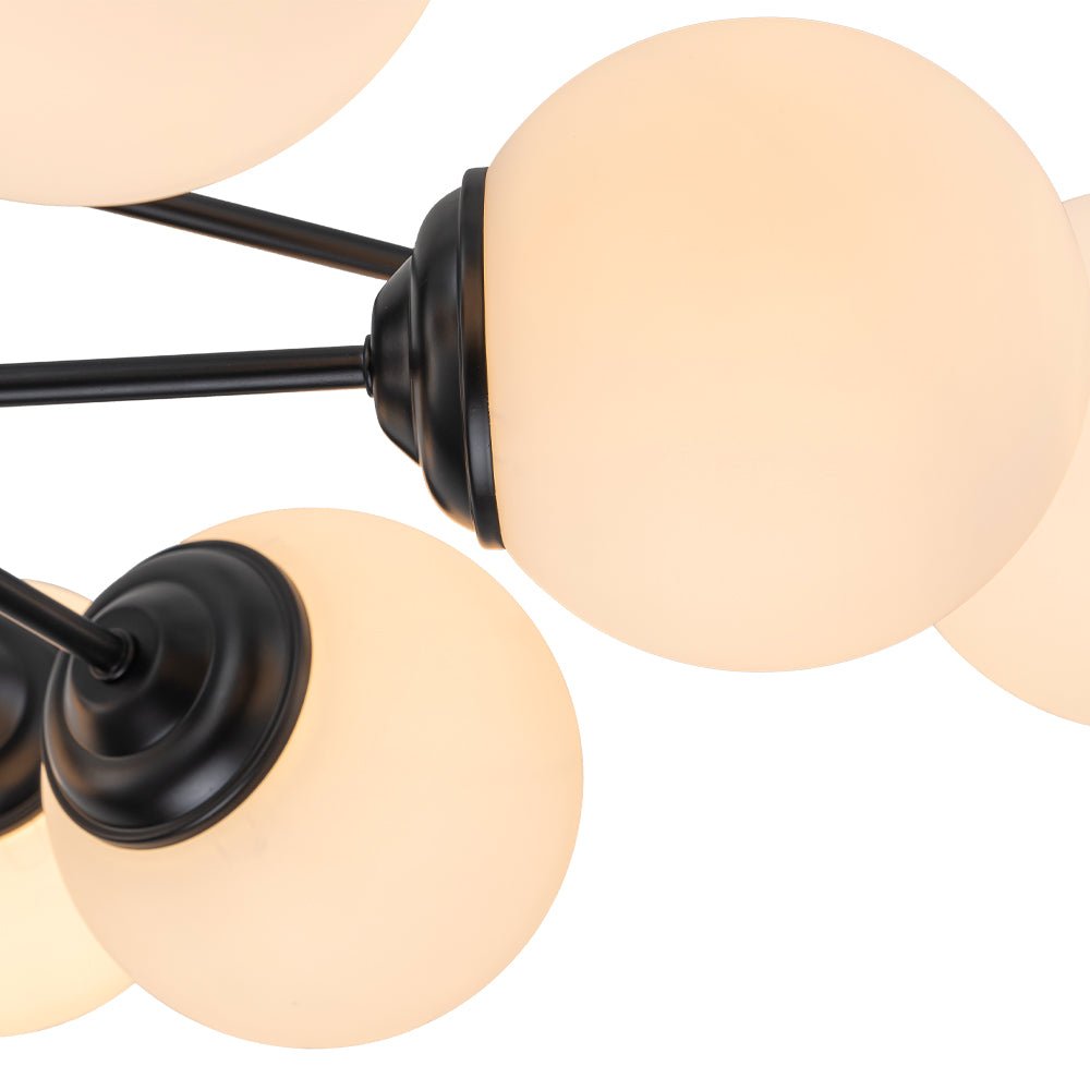 Lampadario Moderno Sputnik in Vetro Opale Fyrsta