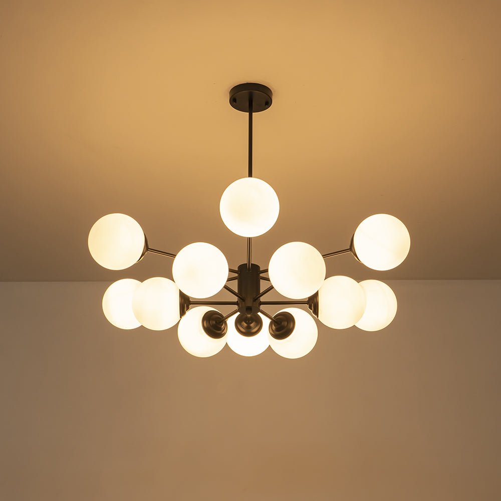 Lampadario Moderno Sputnik in Vetro Opale Fyrsta