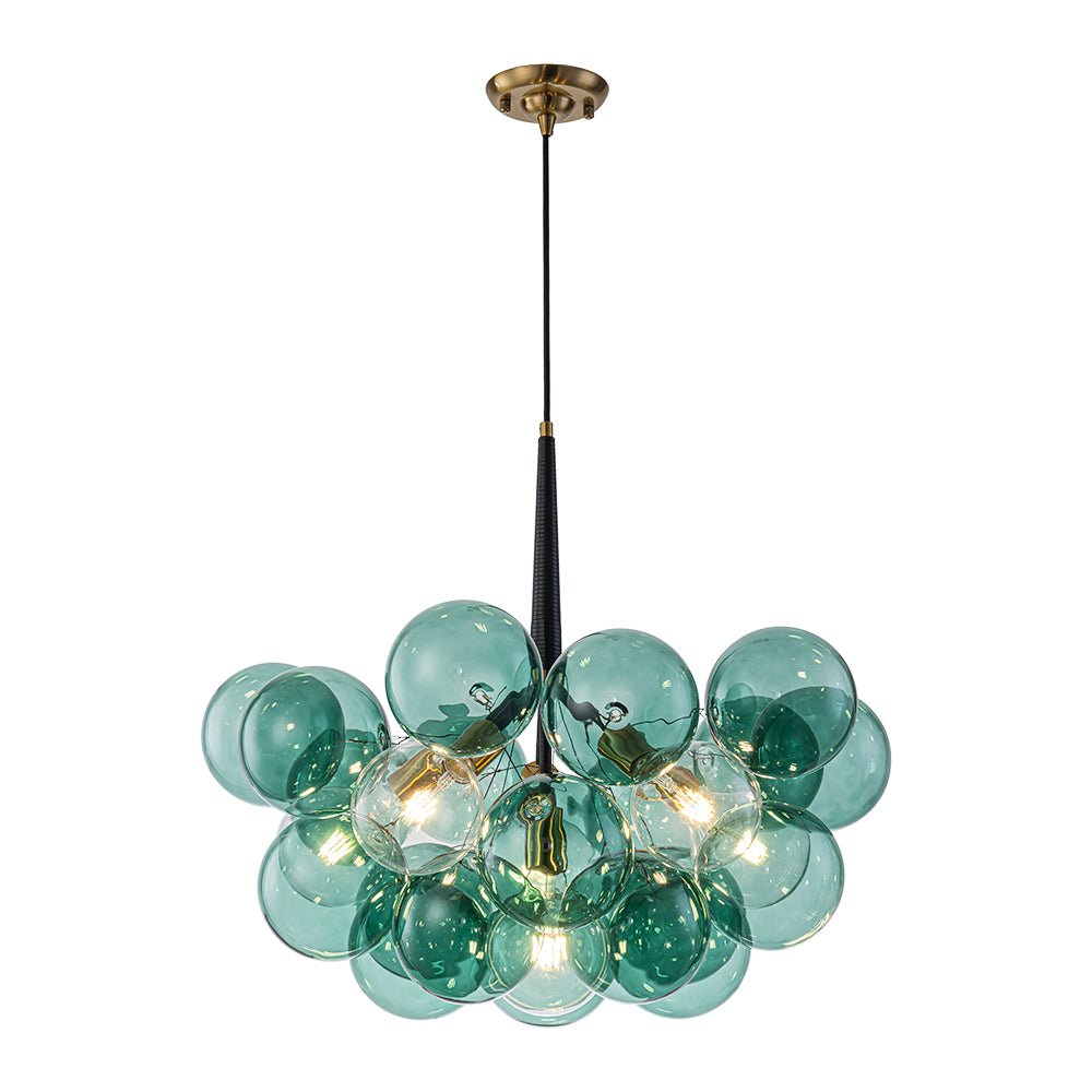 Qvistun Moderno Cluster Verde Globo Lampadario in Vetro a Bolle