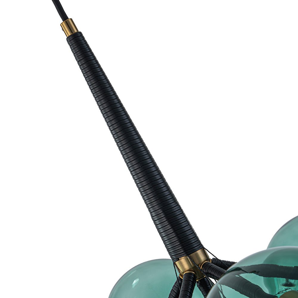 Qvistun Moderno Cluster Verde Globo Lampadario in Vetro a Bolle