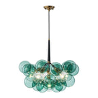 Qvistun Moderno Cluster Verde Globo Lampadario in Vetro a Bolle