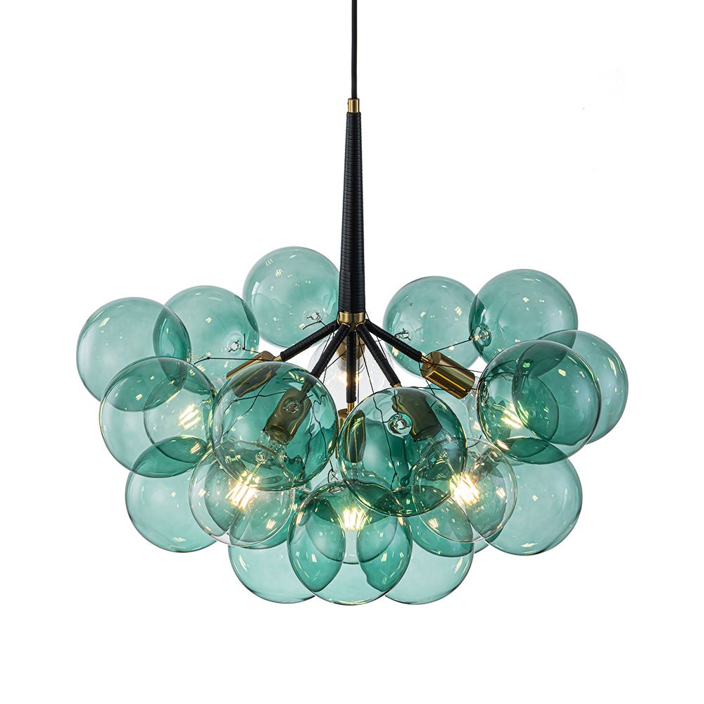 Qvistun Moderno Cluster Verde Globo Lampadario in Vetro a Bolle