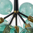 Qvistun Moderno Cluster Verde Globo Lampadario in Vetro a Bolle