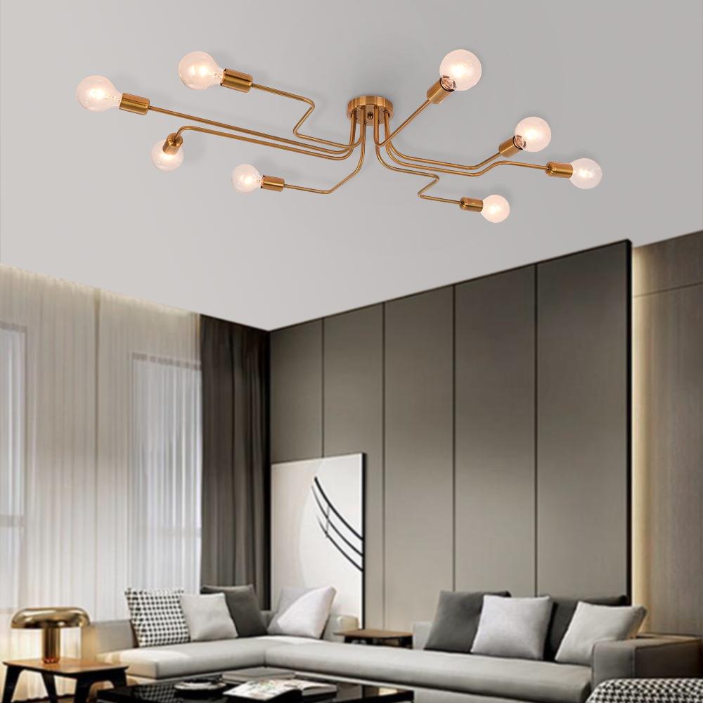 Qvistunix Moderno Industriale Sputnik Luce Semi Flush