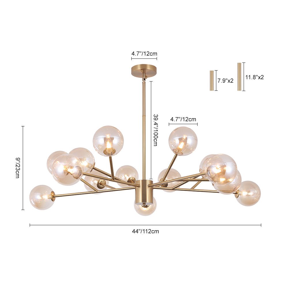 Candelabro Moderno in Vetro Seriva