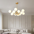 Lampadario Minimalista in Vetro Opale Glazia
