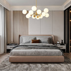 Lampadario Minimalista in Vetro Opale Glazia
