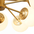 Lampadario Minimalista in Vetro Opale Glazia