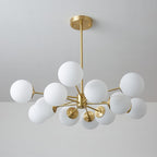 Lampadario Minimalista in Vetro Opale Glazia