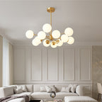 Lampadario Minimalista in Vetro Opale Glazia