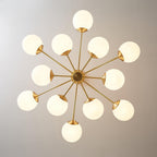 Lampadario Minimalista in Vetro Opale Glazia