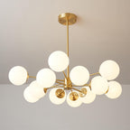 Lampadario Minimalista in Vetro Opale Glazia