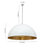 Lampada a sospensione a cupola moderna Aevum