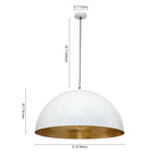 Lampada a sospensione a cupola moderna Aevum