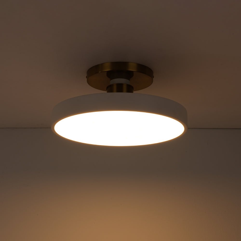 Fljota Lampada a LED Semi Flush in Ottone Scandinavo