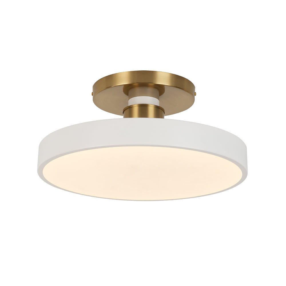 Fljota Lampada a LED Semi Flush in Ottone Scandinavo