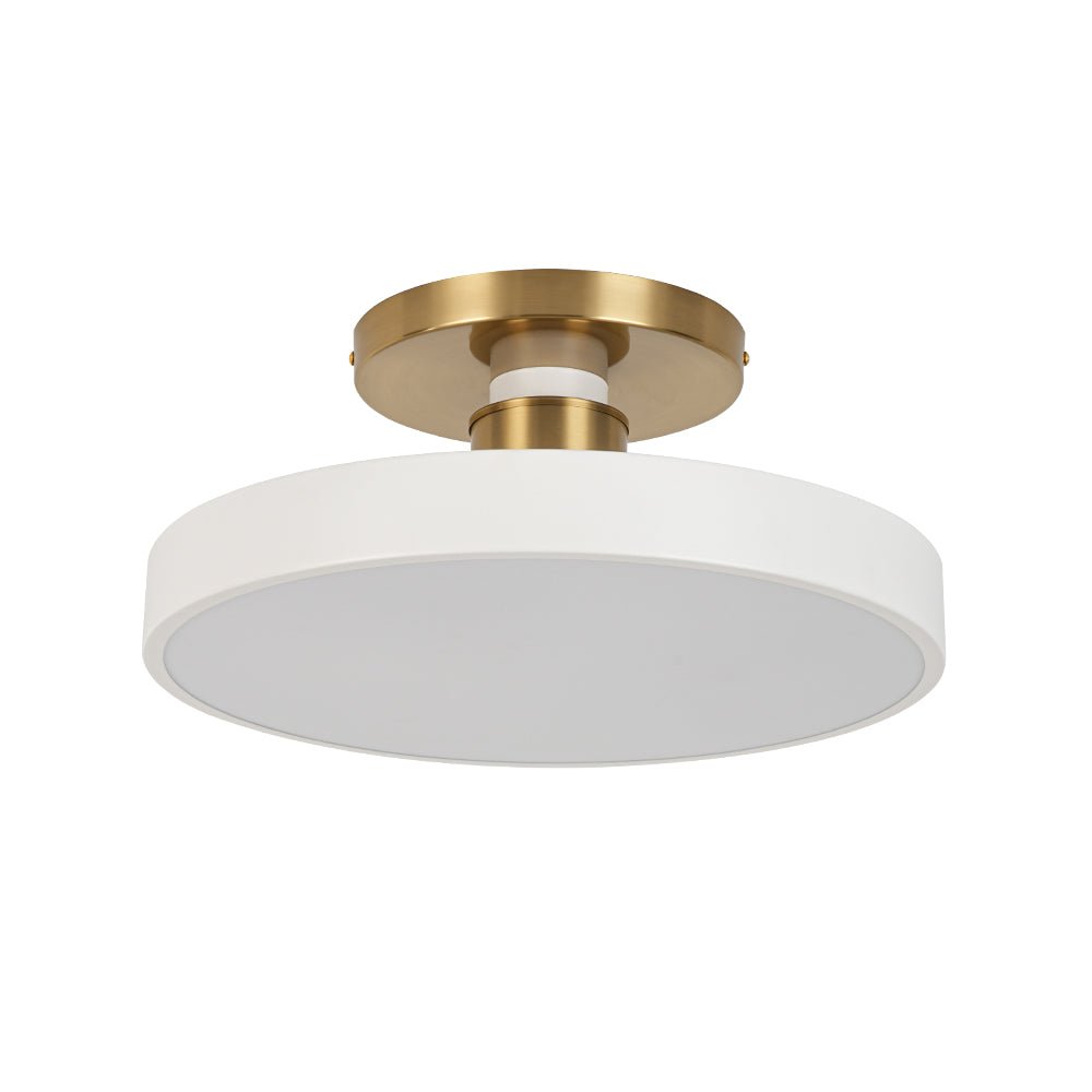 Fljota Lampada a LED Semi Flush in Ottone Scandinavo
